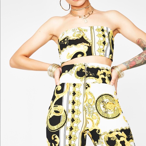 Dolls Kill Other - Two piece baroque print set size L